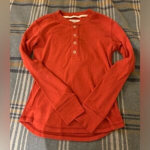 REI thick orange red medium Henley women’s